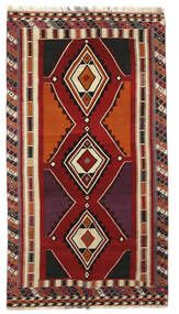 145X264 Kilim Vintage Rug Oriental Dark Red/Black (Wool, Persia/Iran) Carpetvista