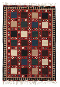180X254 Kilim Vintage Rug Oriental Black/Dark Red (Wool, Persia/Iran) Carpetvista