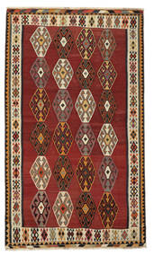 Kelim Vintage Tæppe 168X287 Mørkerød/Sort Uld, Persien/Iran Carpetvista