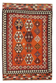155X238 Koberec Kelim Vintage Orientální Tmavě Červená/Černá (Vlna, Persie/Írán) Carpetvista