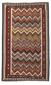  154X252 Kelim Vintage Teppich Schwarz/Dunkelrot Persien/Iran Carpetvista