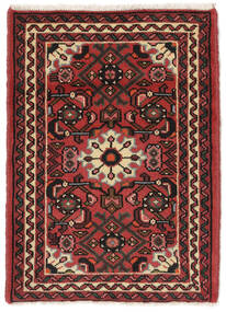 Hosseinabad Matot Matto 65X91 Tummanpunainen/Musta Villa, Persia/Iran Carpetvista