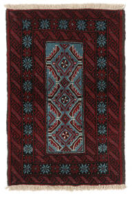 63X91 Beluch Teppe Orientalsk Svart/Mørk Rød (Ull, Persia/Iran) Carpetvista