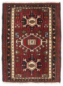  68X94 Hamadan Matot Matto Musta/Tummanpunainen Persia/Iran Carpetvista