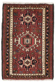 絨毯 ペルシャ ハマダン 71X102 ブラック/ダークレッド (ウール, ペルシャ/イラン)