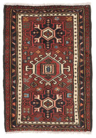  Persischer Hamadan Teppich 71X101 Schwarz/Dunkelrot (Wolle, Persien/Iran)