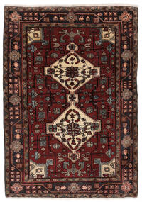 絨毯 オリエンタル ハマダン 103X144 ブラック/茶色 (ウール, ペルシャ/イラン)