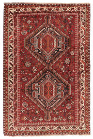 Tapete Persa Shiraz 106X154 Vermelho Escuro/Preto (Lã, Pérsia/Irão)