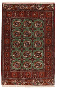  110X167 Turkaman Teppich Schwarz/Dunkelrot Persien/Iran Carpetvista