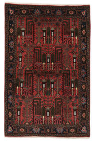 106X161 Tappeto Orientale Hamadan Nero/Rosso Scuro (Lana, Persia/Iran) Carpetvista