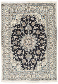 Nain Teppich 146X205 Dunkelgrau/Beige Wolle, Persien/Iran Carpetvista