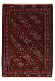  105X150 Turkaman Teppich Schwarz/Dunkelrot Persien/Iran Carpetvista