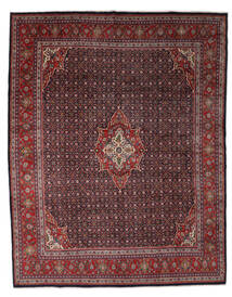  Orientalischer Mahal Teppich 310X397 Schwarz/Dunkelrot Großer Wolle, Persien/Iran Carpetvista