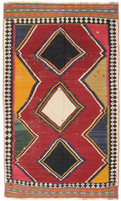 Kelim Vintage Matot Matto 136X230 Musta/Tummanpunainen Villa, Persia/Iran Carpetvista