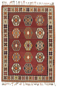  Persialainen Kelim Vintage Matot 140X200 Tummanpunainen/Ruskea Carpetvista