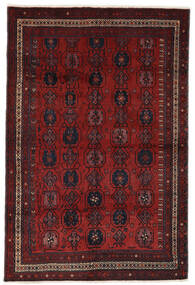 154X229 Alfombra Oriental Afshar Negro/Rojo Oscuro (Lana, Persia/Irán) Carpetvista