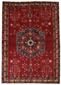 Afshar Teppich 167X237 Dunkelrot/Schwarz Wolle, Persien/Iran Carpetvista