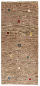 Gabbeh Persisch Fine Teppich 85X190 Läufer Braun/Orange Wolle, Persien/Iran Carpetvista