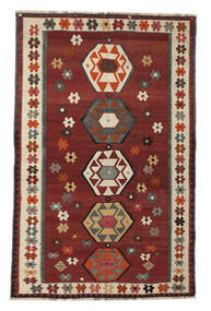  160X247 Kelim Vintage Matot Matto Tummanpunainen/Musta Persia/Iran Carpetvista