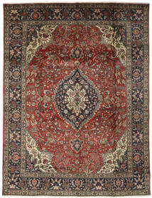 絨毯 タブリーズ 297X378 ブラック/茶色 大きな (ウール, ペルシャ/イラン)