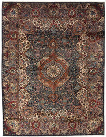  Orientalischer Kashmar Teppich 303X390 Schwarz/Braun Großer Wolle, Persien/Iran Carpetvista