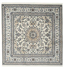 195X198 Nain Teppich Orientalischer Quadratisch Dunkelgrau/Dunkelgelb (Wolle, Persien/Iran) Carpetvista