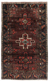 112X188 Dywan Orientalny Hamadan Czarny/Ciemnoczerwony (Wełna, Persja/Iran) Carpetvista