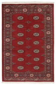 127X193 Pakistan Buchara 2Ply Teppich Orientalischer Dunkelrot/Schwarz (Wolle, Pakistan) Carpetvista