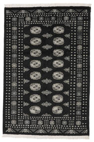 123X183 Pakistan Buchara 2Ply Teppich Orientalischer Schwarz/Dunkelgrau (Wolle, Pakistan) Carpetvista
