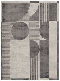  300X400 Geometric Large Deco Rug - Black/Off White