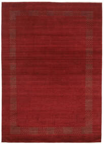 249X347 Gabbeh Loribaft Rug Modern Dark Red (Wool, India) Carpetvista