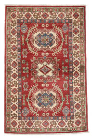 Kazak Fine Teppich 98X152 Dunkelrot/Dunkelgelb Wolle, Afghanistan Carpetvista