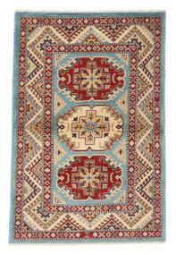  Orientalsk Kazak Fine Tæppe 98X150 Mørkerød/Grøn Uld, Afghanistan Carpetvista