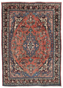 絨毯 オリエンタル ハマダン 220X317 ブラック/ダークレッド (ウール, ペルシャ/イラン)