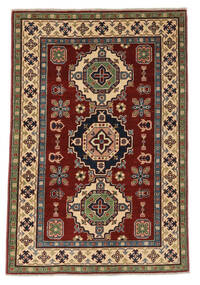 絨毯 オリエンタル カザック Fine 116X177 ブラック/茶色 (ウール, アフガニスタン)