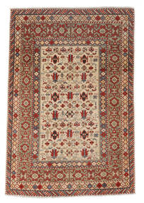  124X183 Kazak Fine Rug Brown/Dark Red Afghanistan Carpetvista