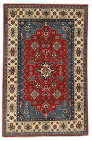 119X184 Alfombra Kazak Fine Oriental Negro/Rojo Oscuro (Lana, Afganistán) Carpetvista