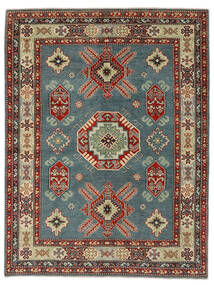151X205 Tapete Kazak Fine Oriental Vermelho Escuro/Verde Escuro (Lã, Afeganistão) Carpetvista