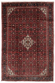 絨毯 ホセイナバード 208X310 ブラック/ダークレッド (ウール, ペルシャ/イラン)