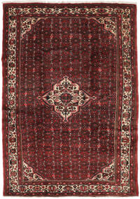 Tapete Hosseinabad 206X293 Preto/Vermelho Escuro (Lã, Pérsia/Irão)