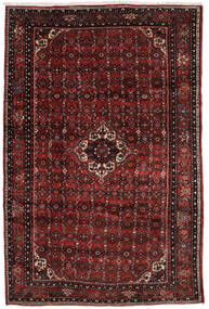 Tapete Hosseinabad 205X305 Preto/Vermelho Escuro (Lã, Pérsia/Irão)