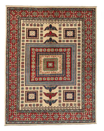 161X209 Kazak Fine Teppe Orientalsk Mørk Rød/Svart (Ull, Afghanistan) Carpetvista