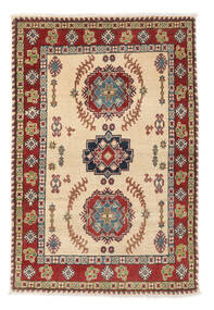 100X154 Kazak Fine Rug Oriental Dark Red/Brown (Wool, Afghanistan) Carpetvista