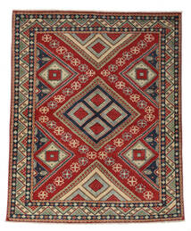 Kazak Fine Teppich 160X198 Dunkelrot/Schwarz Wolle, Afghanistan Carpetvista