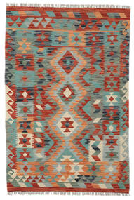  Kelim Afghan Old Style Matot 120X176 Vihreä/Tummanpunainen Carpetvista