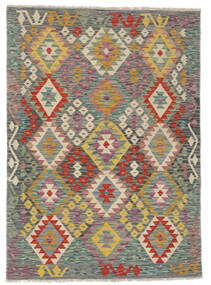  Kelim Afghan Old Style Matta 118X164 Grön/Mörkröd Carpetvista