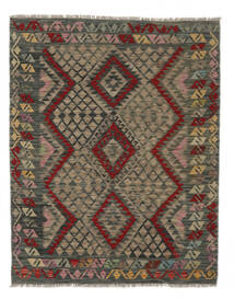  Kilim Afghan Old Style Rug 136X172 Black/Brown Carpetvista