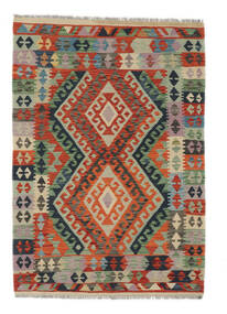  Itämainen Kelim Afghan Old Style Matot Matto 120X173 Tummanpunainen/Musta Villa, Afganistan Carpetvista