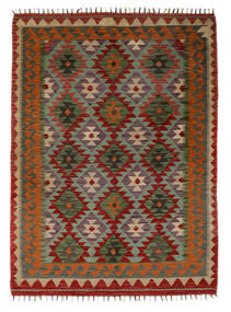  Kilim Afegão Old Style Tapete 126X173 Lã Vermelho Escuro/Preto Pequeno Carpetvista