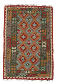 125X184 絨毯 キリム アフガン オールド スタイル オリエンタル 茶色/ダークレッド (ウール, アフガニスタン) Carpetvista